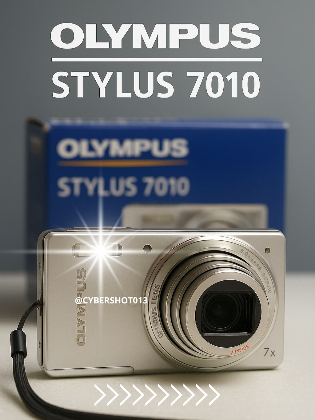 OLYMPUS μ-7010 Olympus µ 7010 Digital Camera Compact Tested LCD Dot Issue No