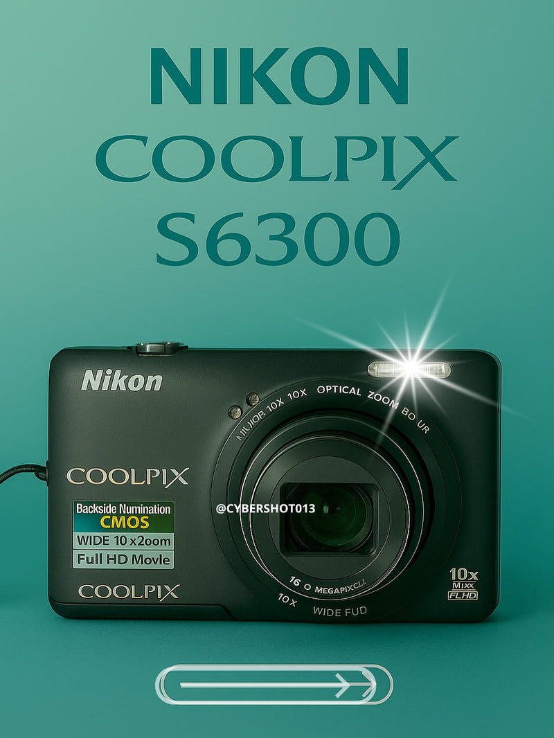 Nikon Coolpix S6300 com lente NIKKOR e 16.0mpx - Preta
