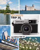 Câmera Fotográfica Analógica  Olympus Trip 35 com Lente 40mm - Preta