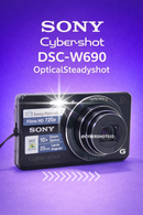 Sony Cybershot DSC-W690 Optical SteadyShot / SZ3 - 16.1MP Preta