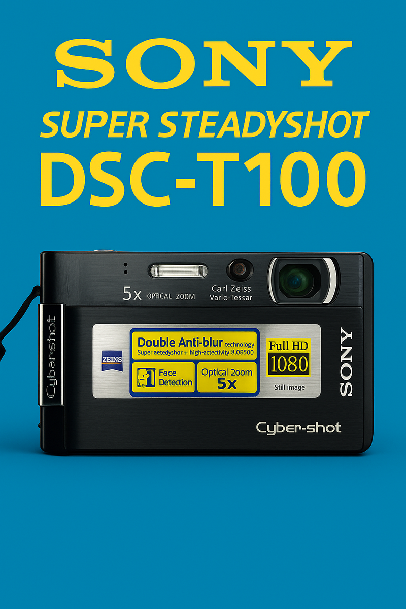 Sony Cyber-shot SUPER STEADYSHOT DSC-T100 8.1 MPX – PRETA