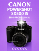 Canon PowerShot SX500 IS 16.0 MP com zoom óptico 30× – PRETA Semi