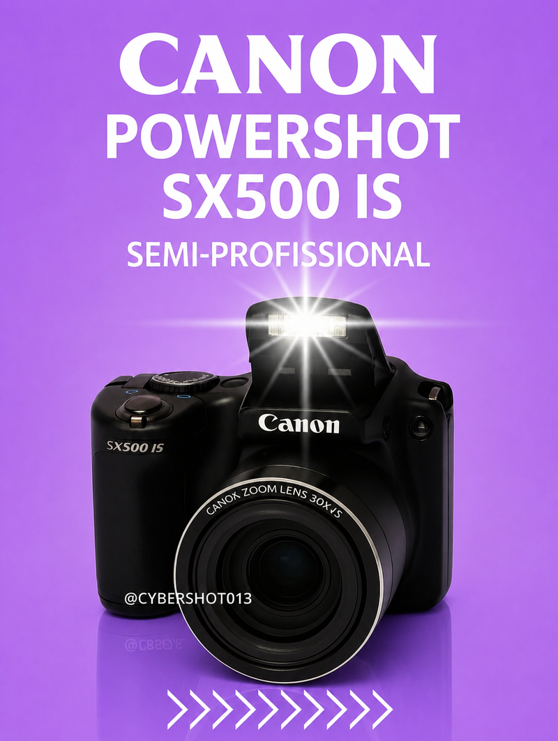 Canon PowerShot SX500 IS 16.0 MP com zoom óptico 30× – PRETA Semi