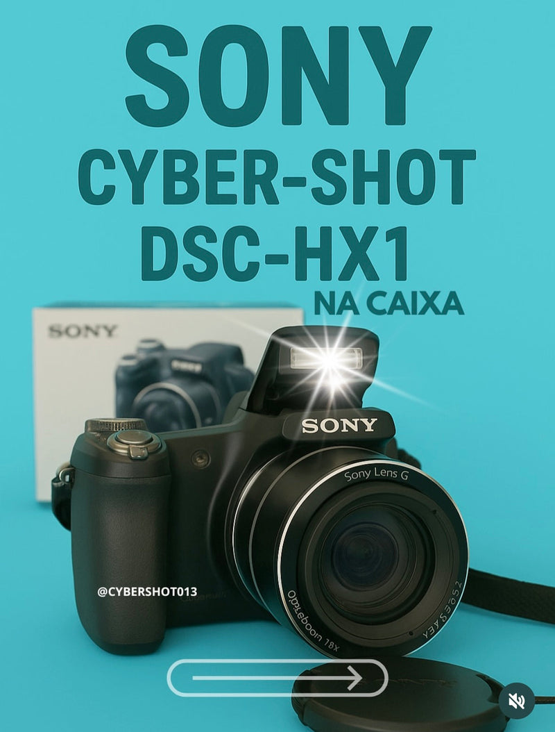 Sony Cyber-shot DSC-HX1 • PRETA - 9.1mpx com lente G e zoom potente! NA CAIXA