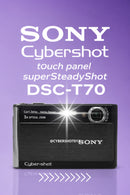 Sony Cybershot Touch Panel Super SteadyShot DSC-T70 8.1mpx - PRETA