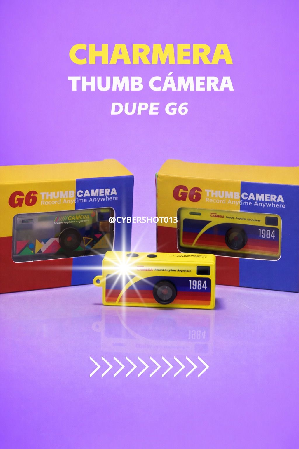 Charmera G6 Thumb Câmera 1MP Sortida - Kodak Dupe Colorida