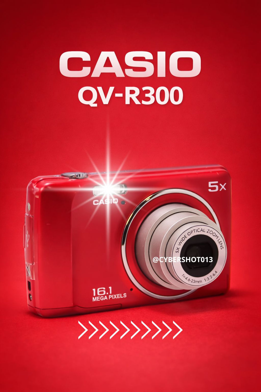 Casio QV-R300 16.1mpx - VERMELHA