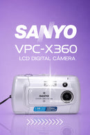 📸 Sanyo VPC-X360 LCD DIGITAL CÂMERA 1.3mpx - PRATA