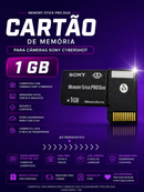 Cartão de Memória Memory Stick Pro Duo para câmeras Sony CyberShot 1 GB