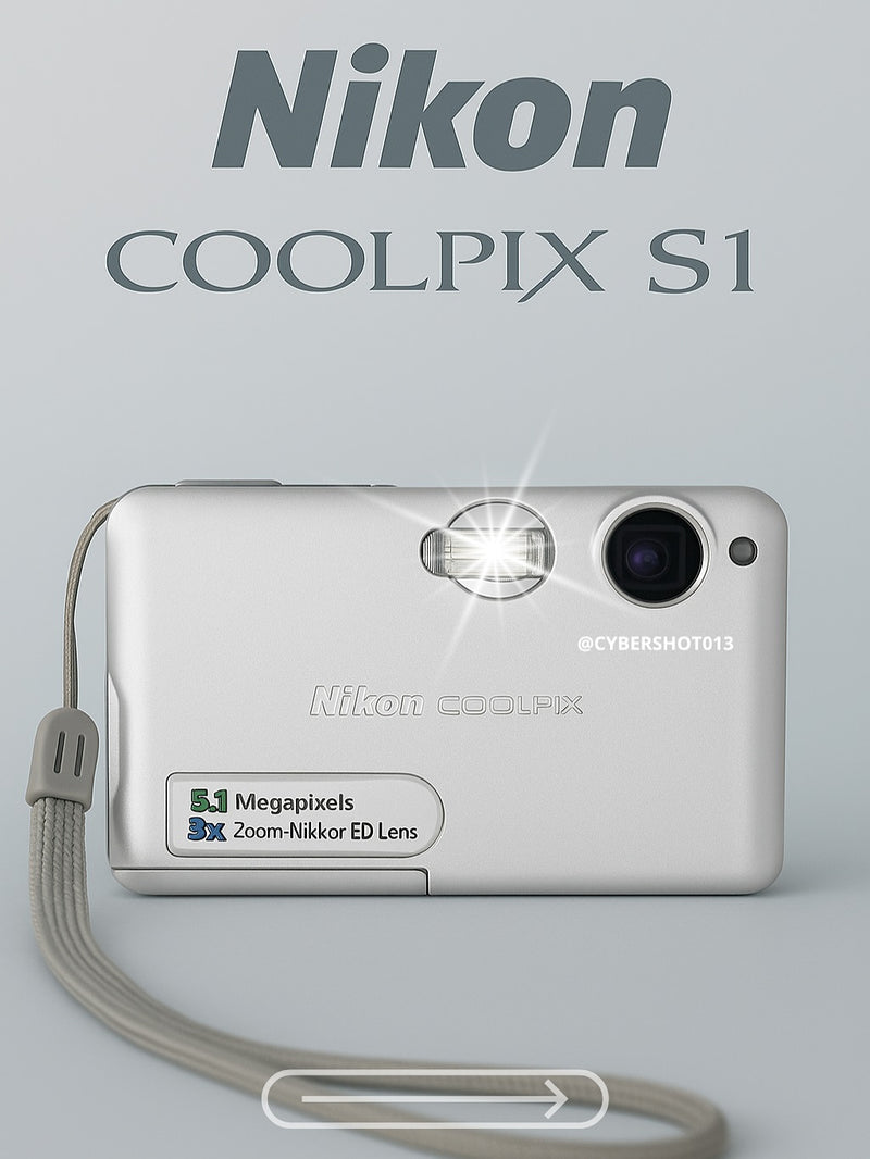 Nikon Coolpix S1 • PRATA – 5.1mpx