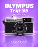 Câmera Fotográfica Analógica  Olympus Trip 35 com Lente 40mm - Preta