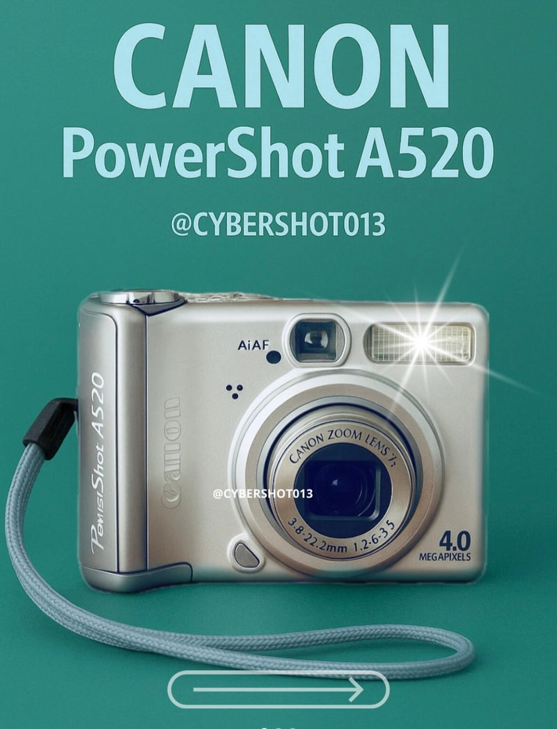 Canon PowerShot A520 – 4MP Prata