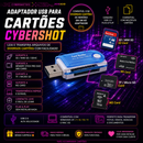 Adaptador USB para cartões Sony Memory Stick Pro Duo CyberShot / SD Card / MS Card / TF Card / Micro SD Card / M2 Card