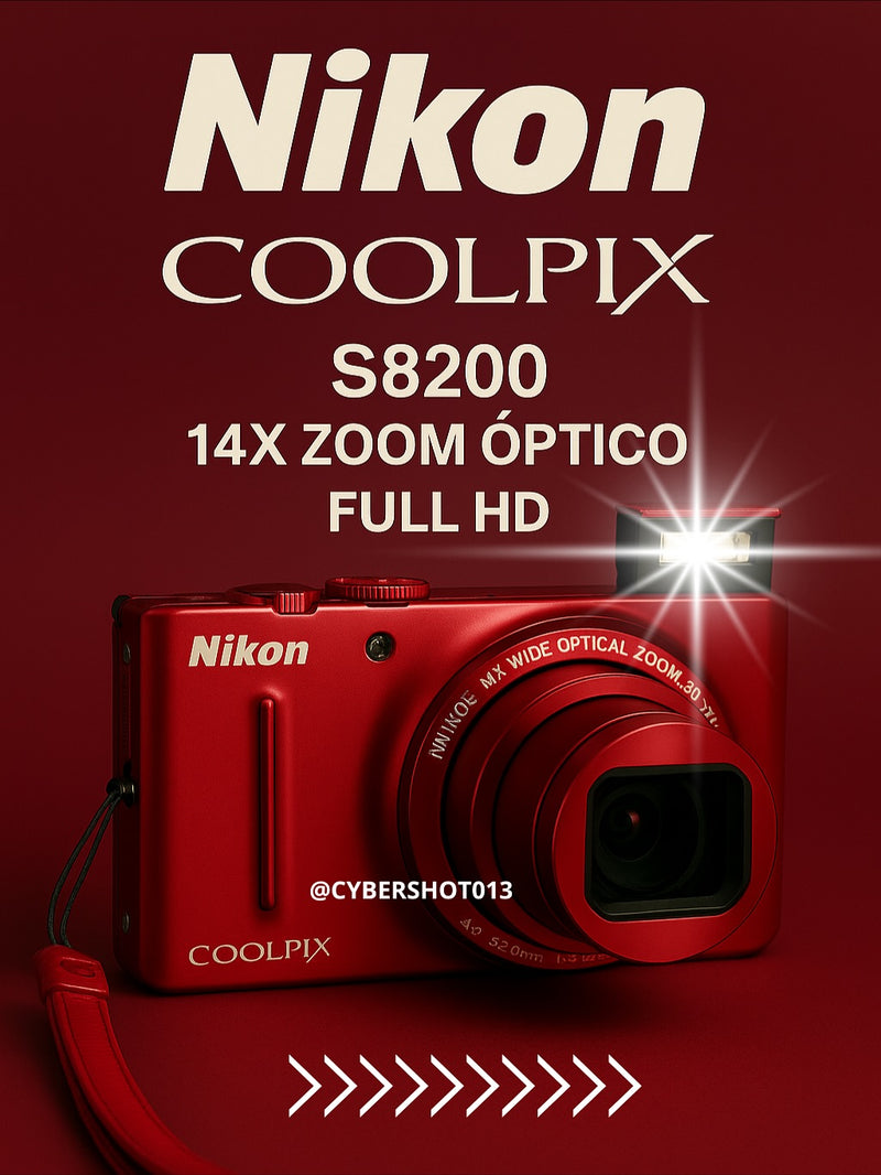 Nikon Coolpix S8200 16.1 mpx FULL HD – VERMELHA