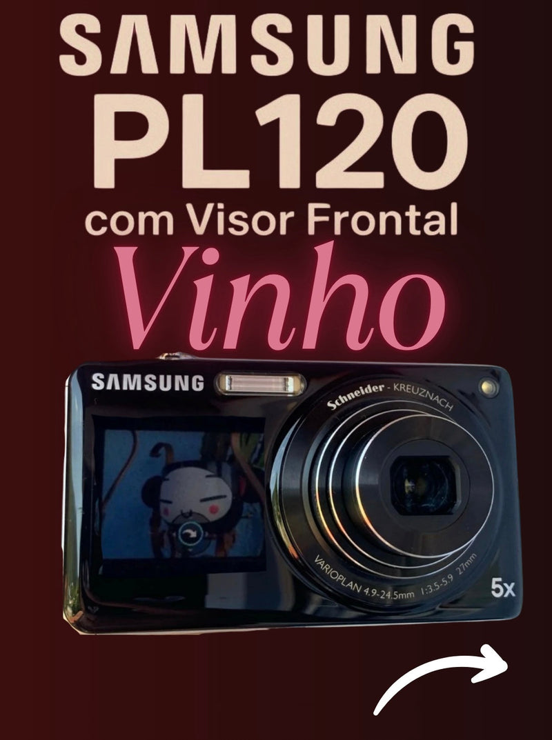 Samsung PL120 14.2Mpx com Visor Frontal Vinho