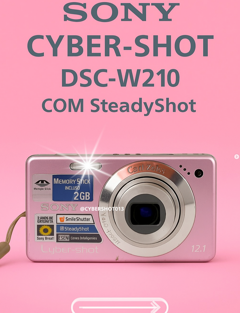 Sony Cybershot DSC-W210 com SteadyShot ROSA