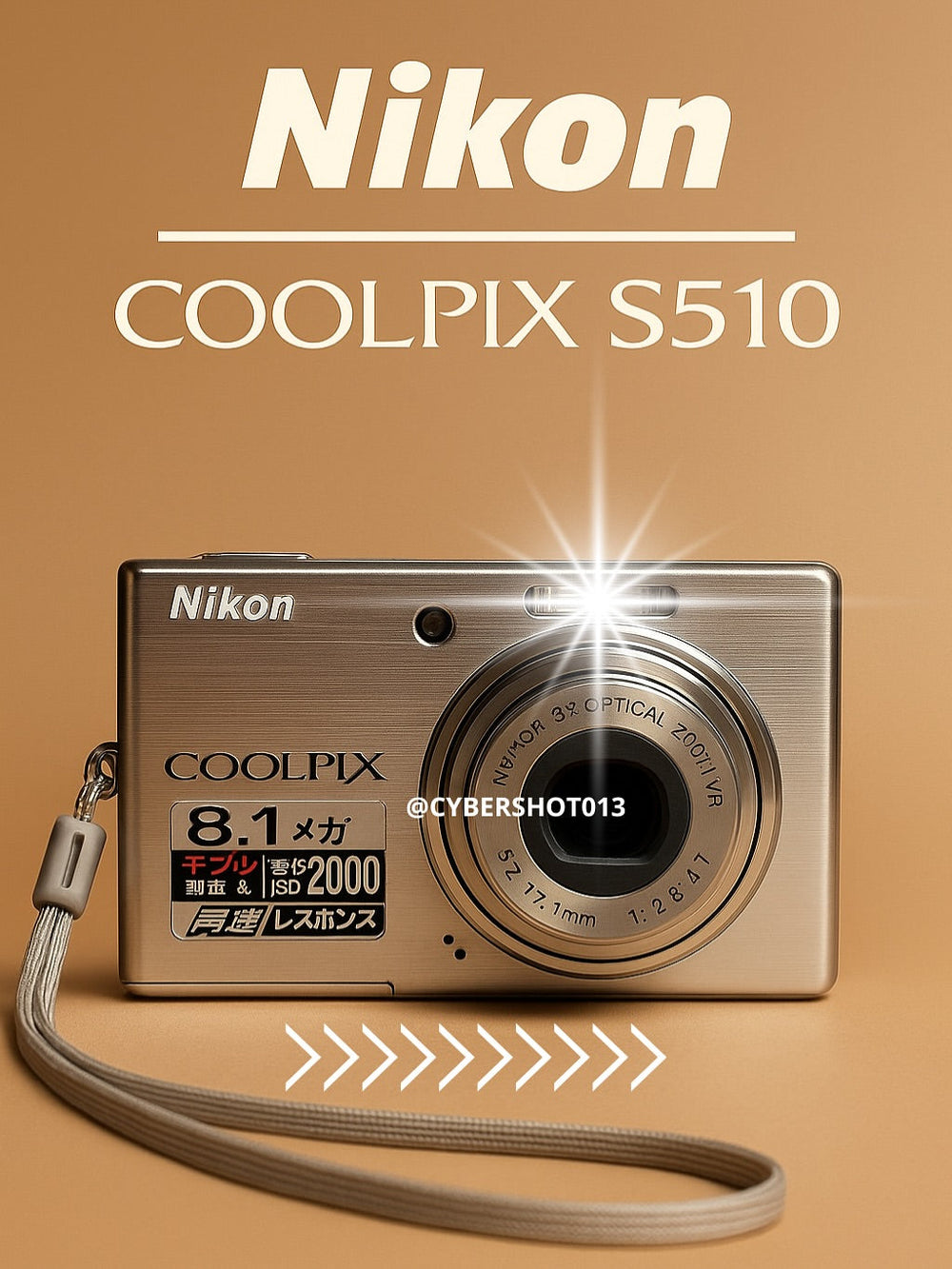 Nikon Coolpix S510 — 8.1 MP Prata - IMPORTADA do Japão 🇯🇵
