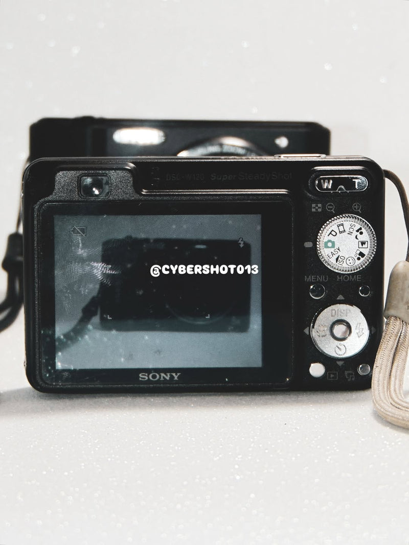 Sony Cybershot DSC-W120 com lente Carl Zeiss 7,2 mpx – PRETA