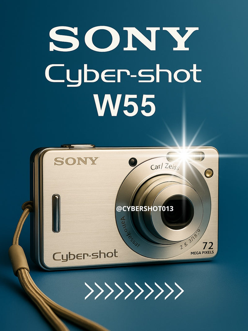 Sony Cybershot DSC-W55 com lente Carl Zeiss 7,2 mpx – PRATA