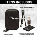 Kit Case com Cordinha + Mini Tripé + Limpa Tela + Pano Microfibra